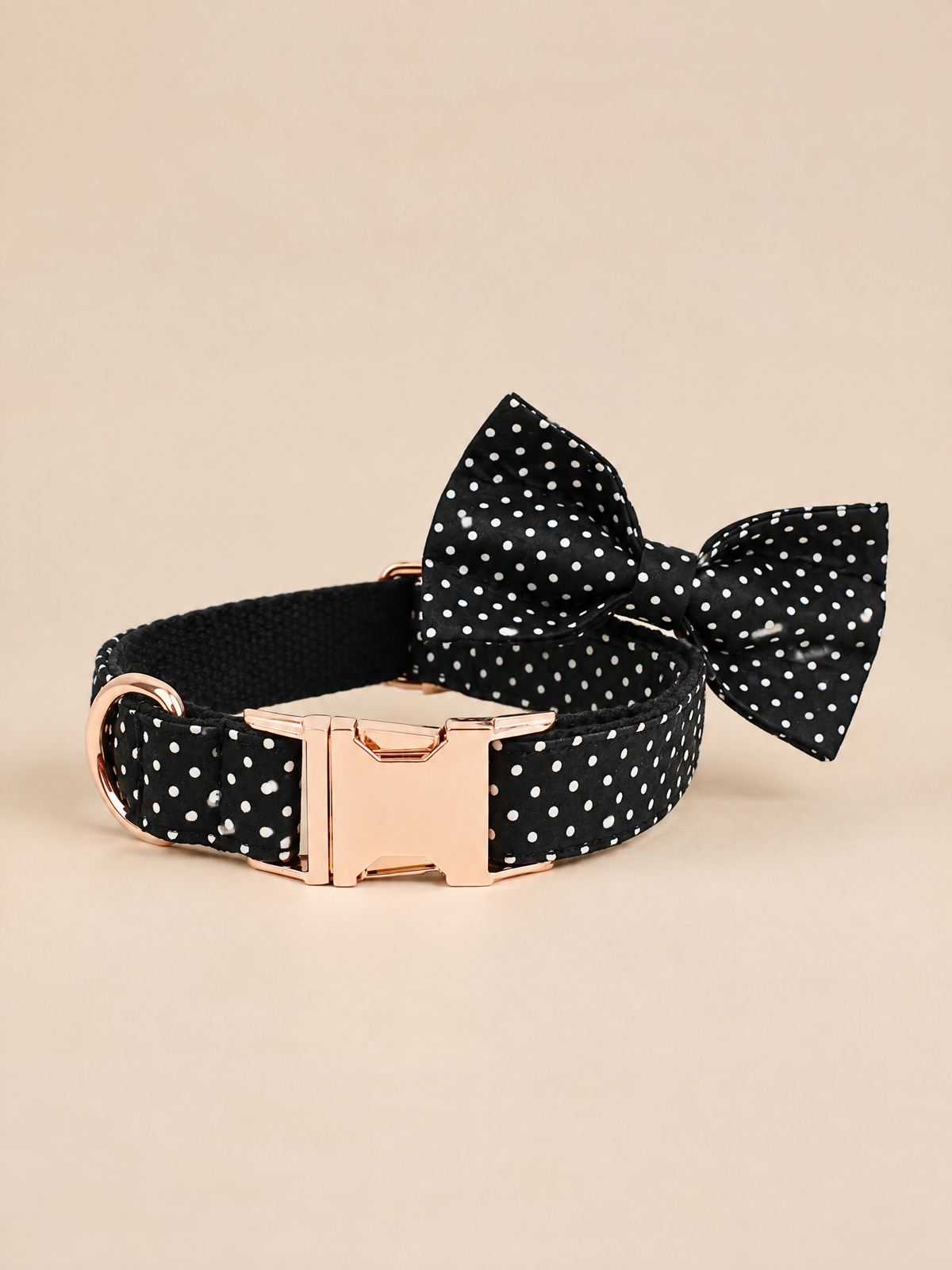 Polka Dot Dog Collar | Black