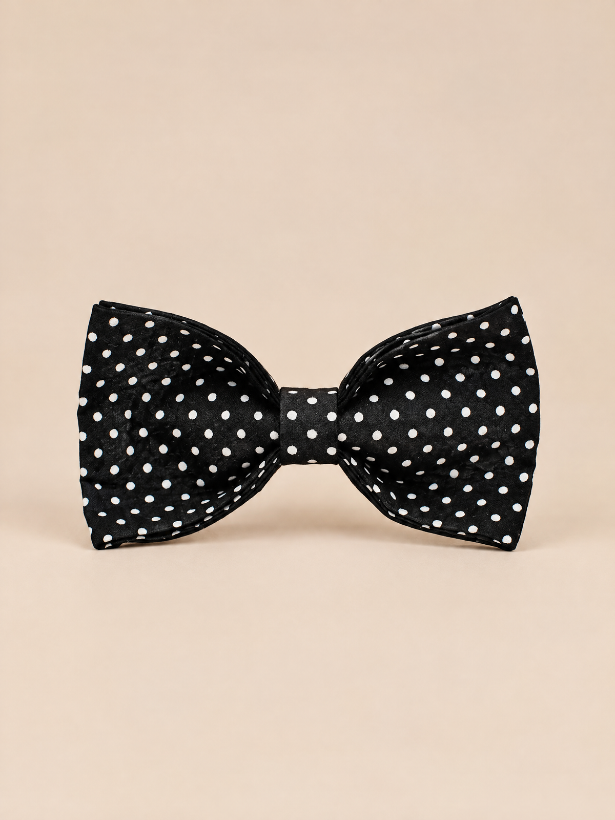 Polka Dot Dog Bow | Black