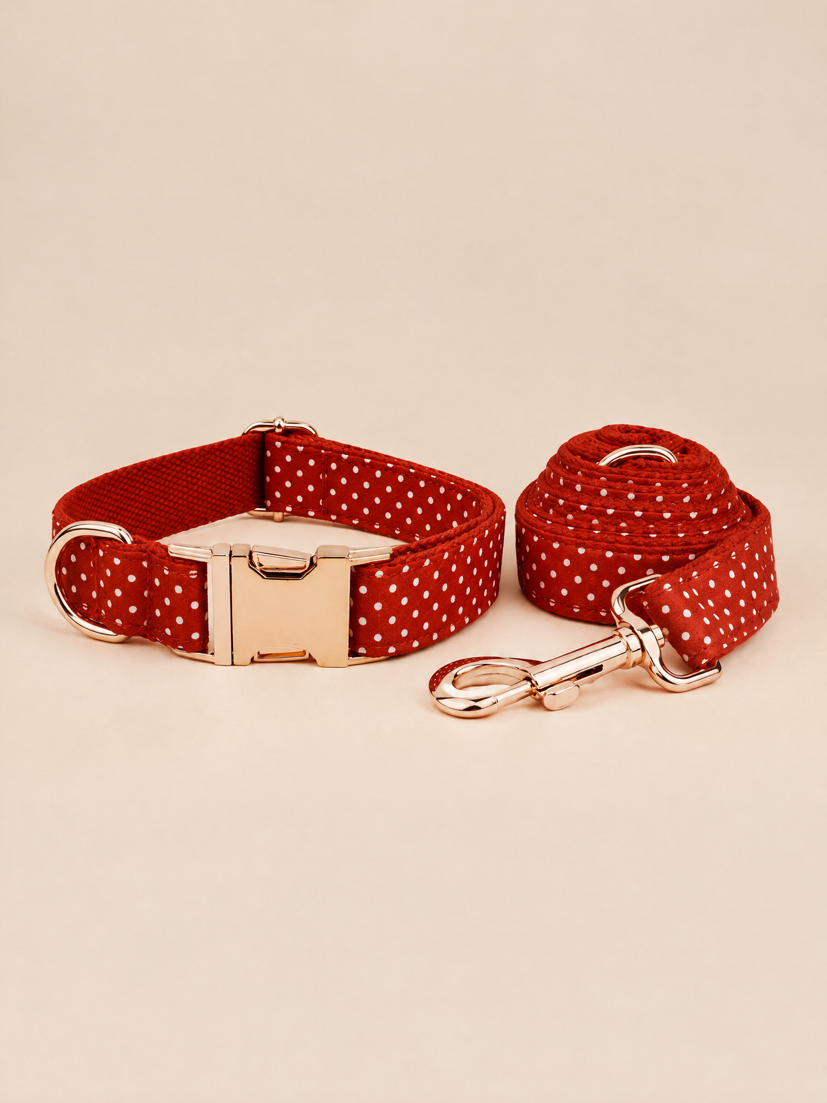 Polka Dot Dog Leash | Red