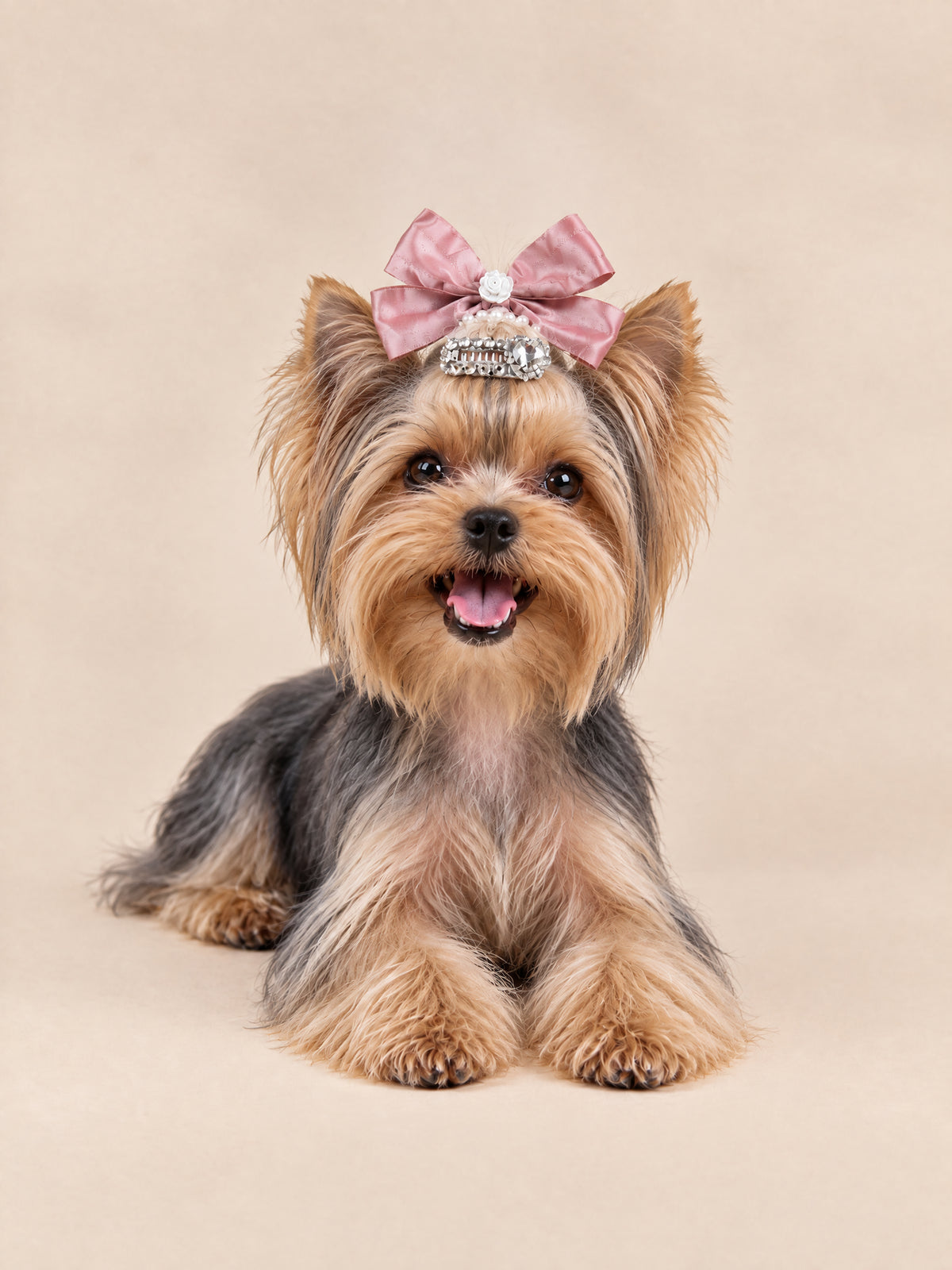 Dog Heart Rhinestone Hair Clip | Blue