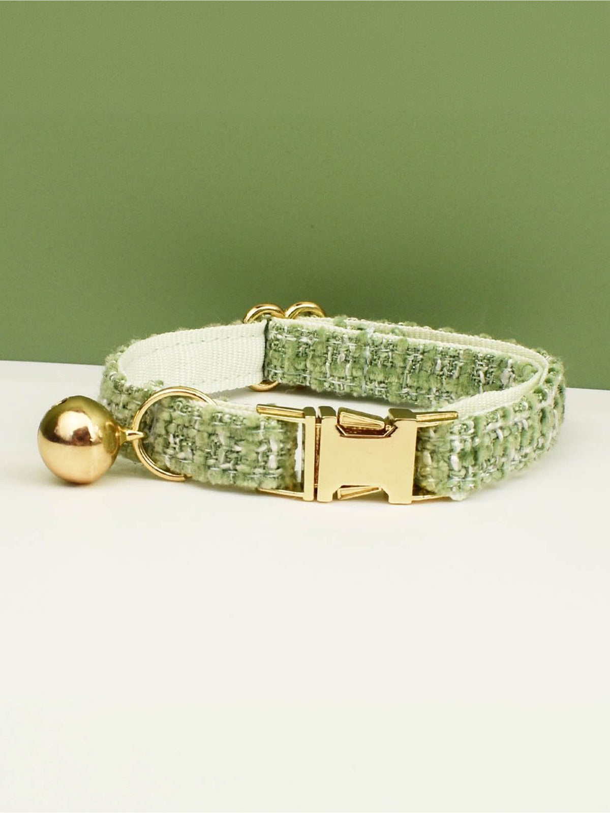 Customizable Tweed Bow Charm Dog Collar