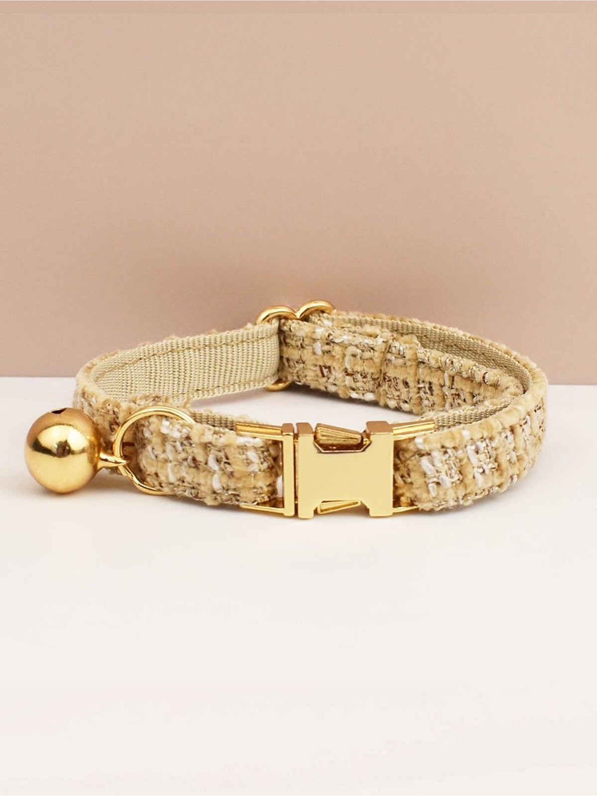 Customizable Tweed Bow Charm Dog Collar