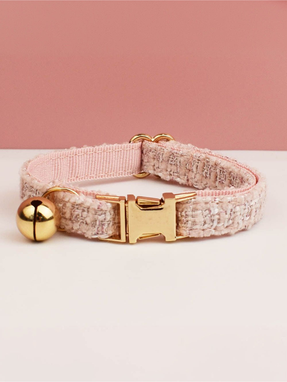Customizable Tweed Bow Charm Dog Collar
