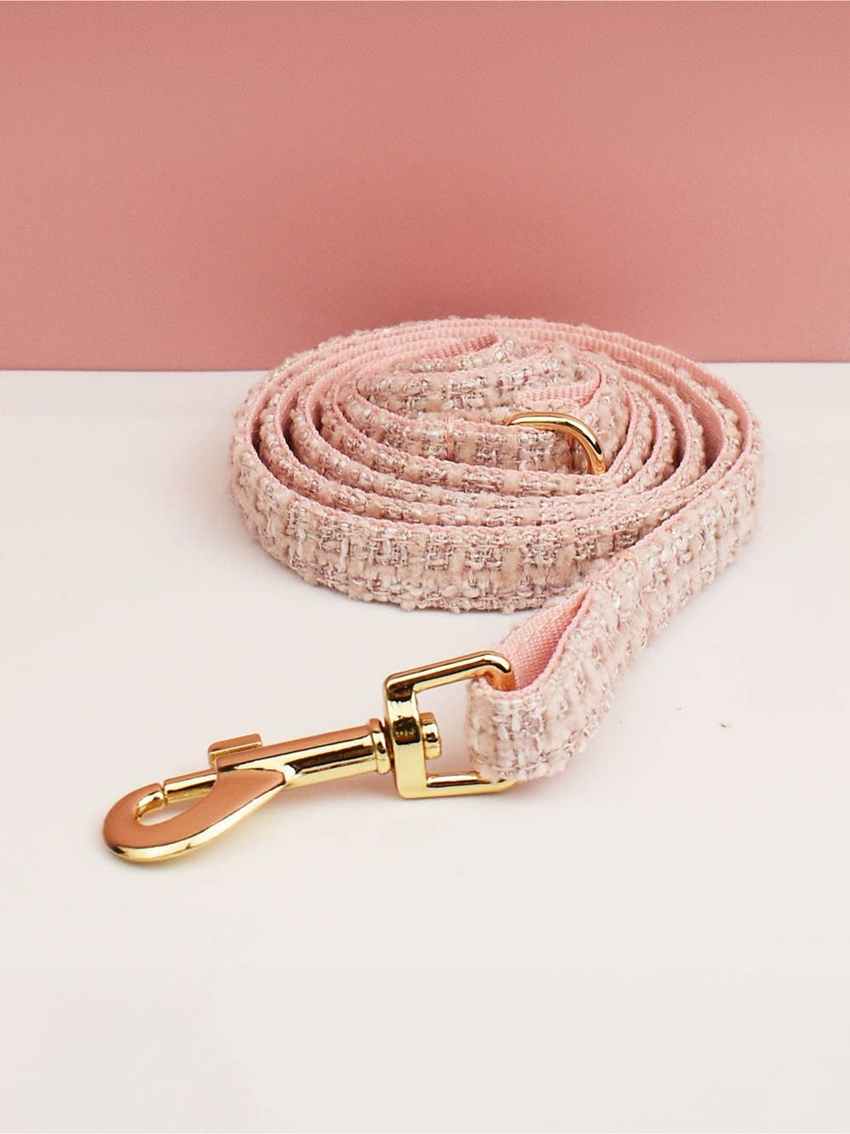 Customizable Tweed Bow Charm Dog Collar