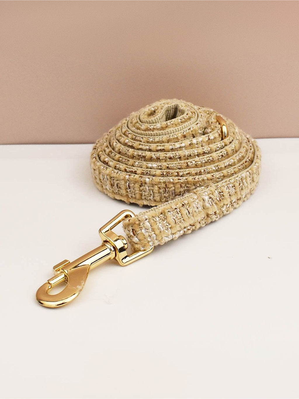 Customizable Tweed Bow Charm Dog Collar