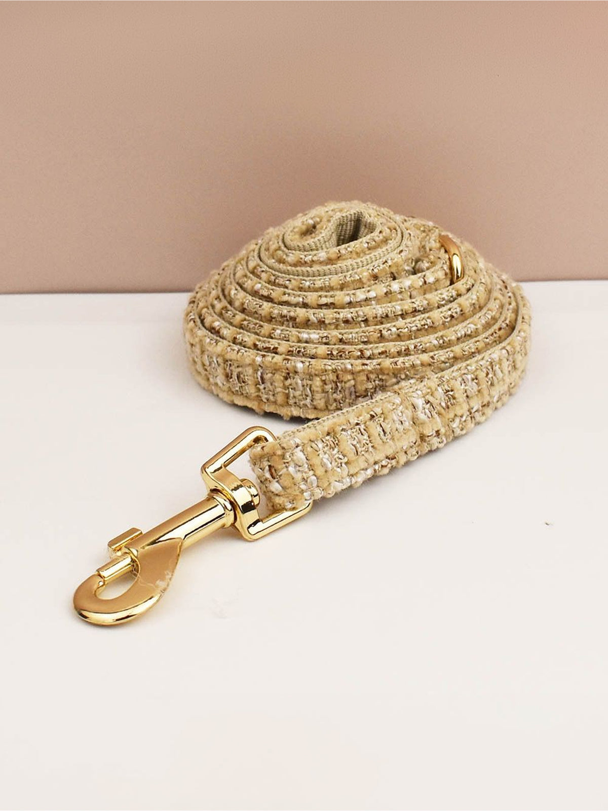 Customizable Tweed Bow Charm Dog Collar