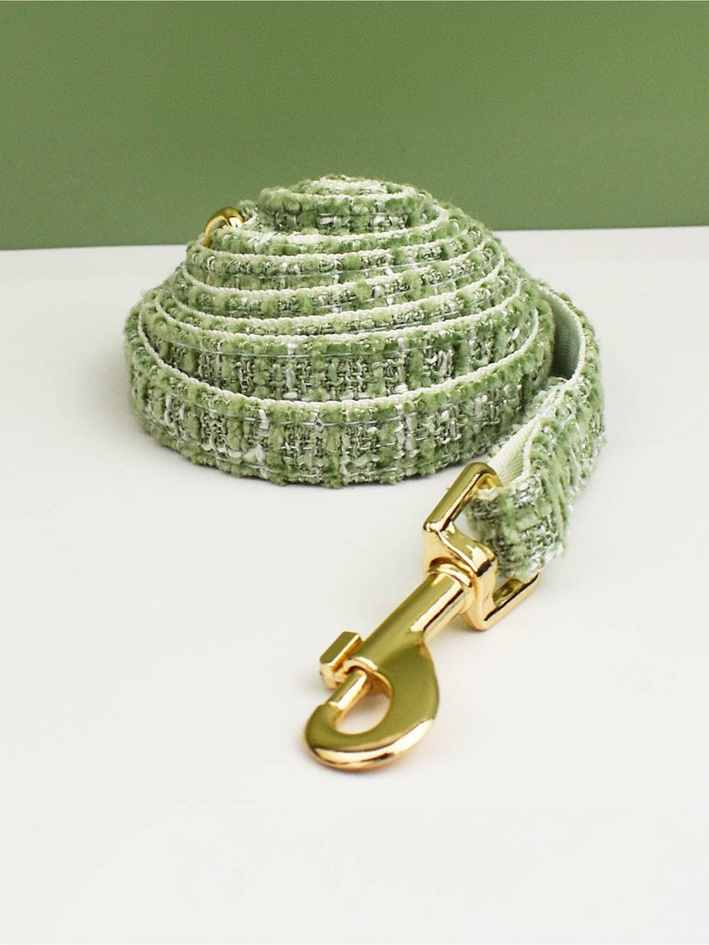 Customizable Tweed Bow Charm Dog Collar