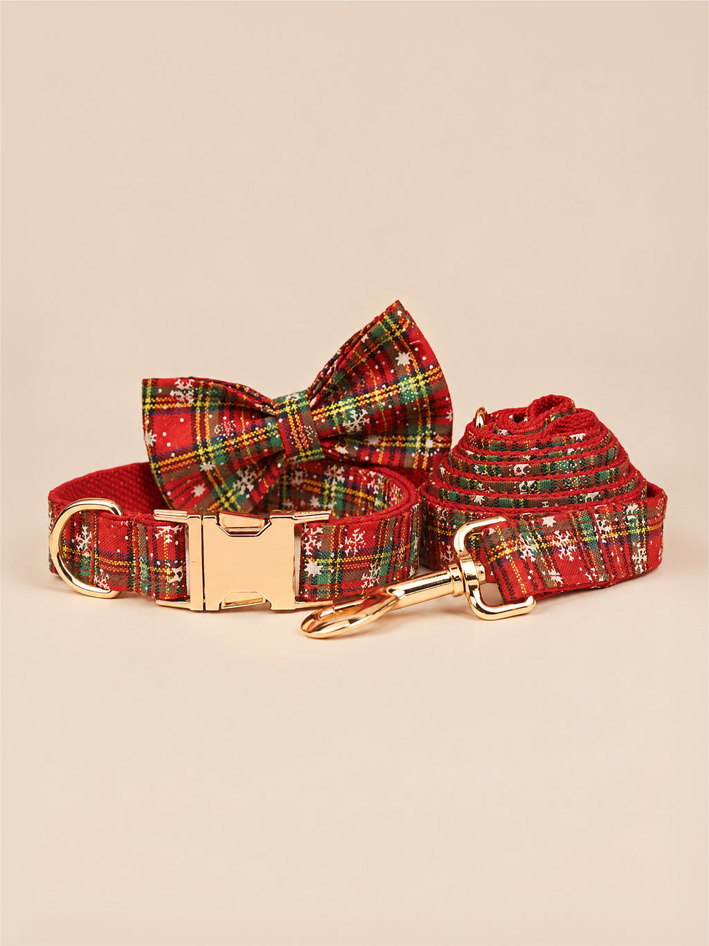 Christmas Plaid Snowflake Pet Collar