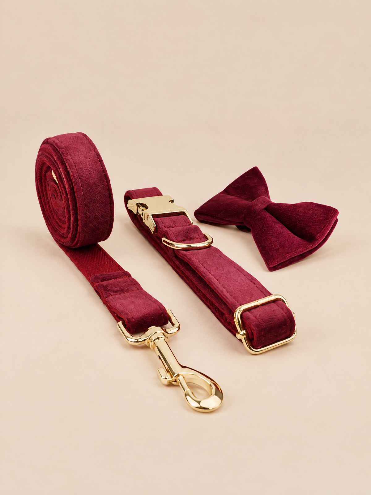 Classic Velvet Dog 4-Piece Walk Set | Red