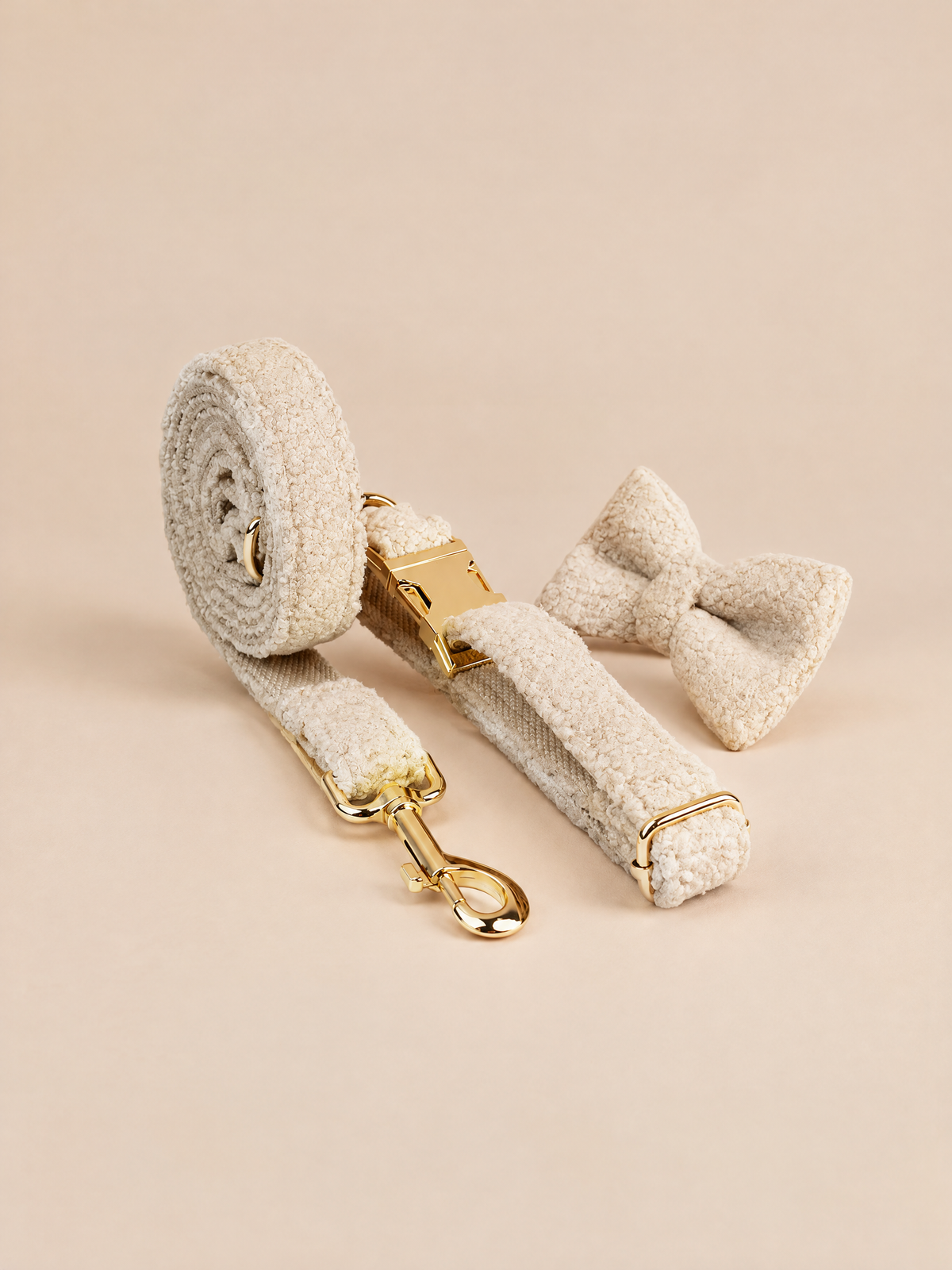 Teddy Bouclé Dog Collar | Oatmeal