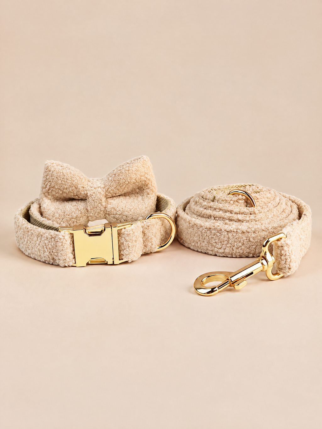 Teddy Bouclé Dog Collar | Oatmeal