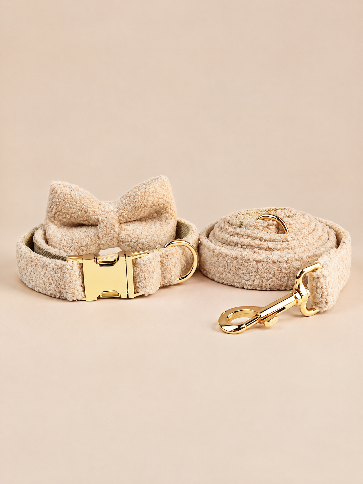 Teddy Bouclé Dog Collar | Oatmeal
