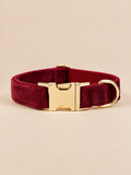 Classic Velvet Dog Collar | Red