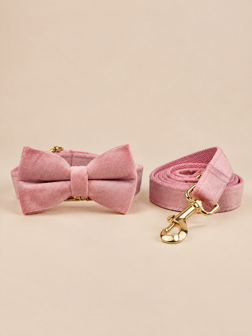 Classic Velvet Dog Bow | Pink