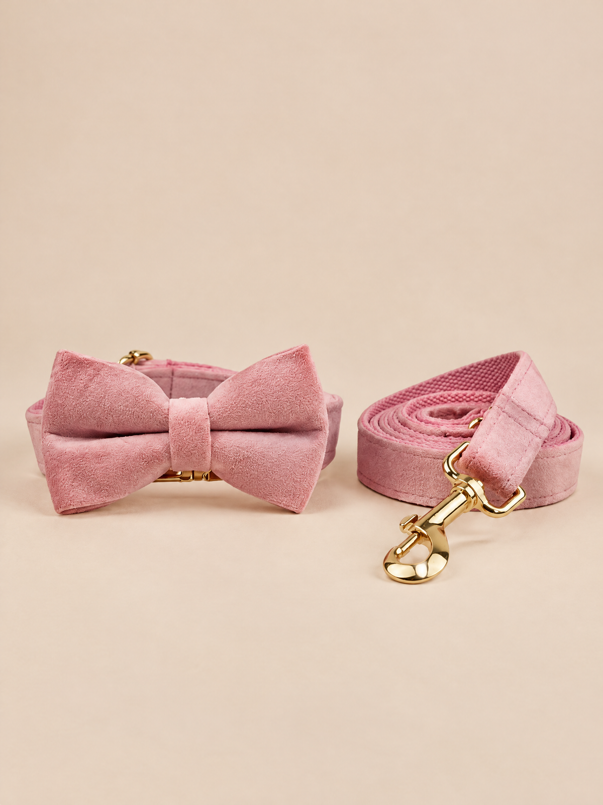 Classic Velvet Dog Leash | Pink