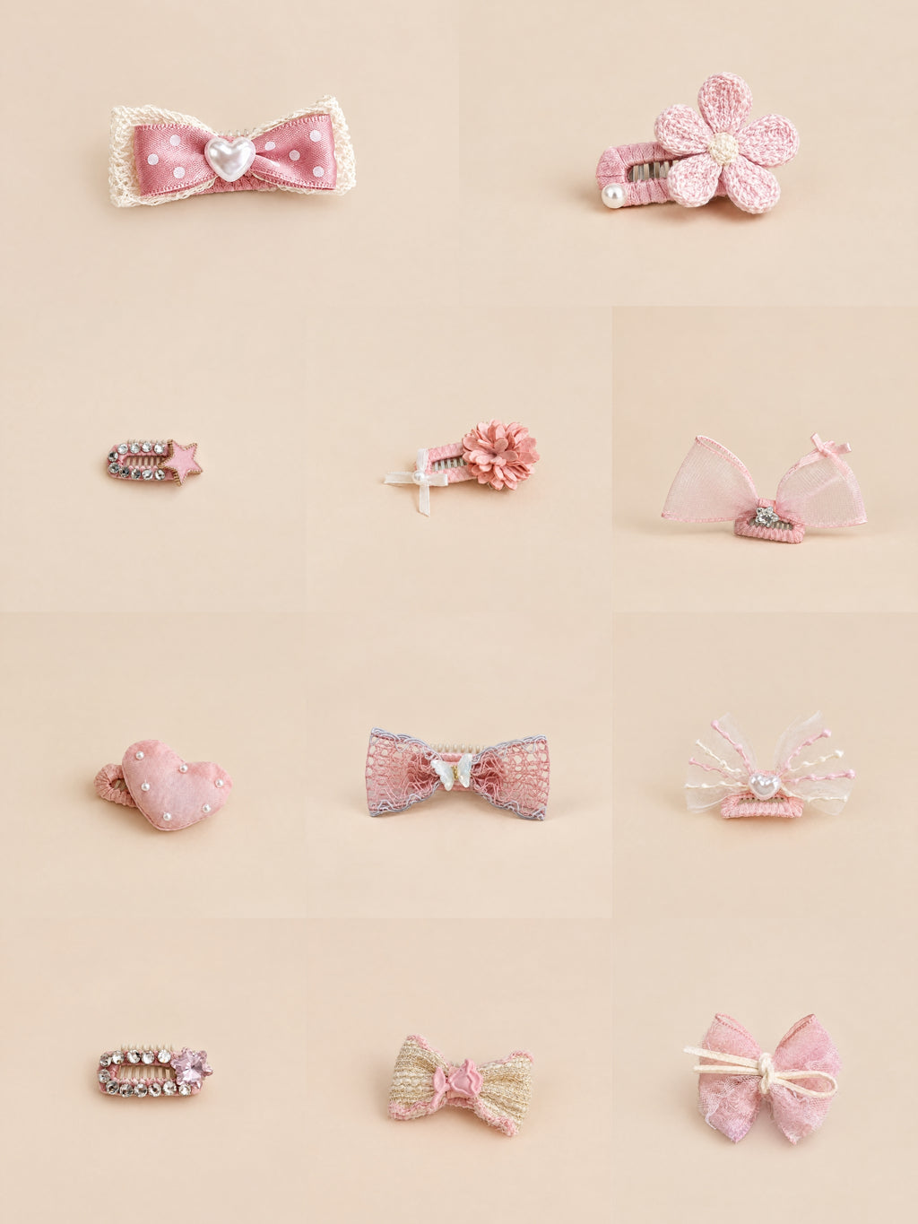 Rosy Charm Hair Clip Collection | Pink