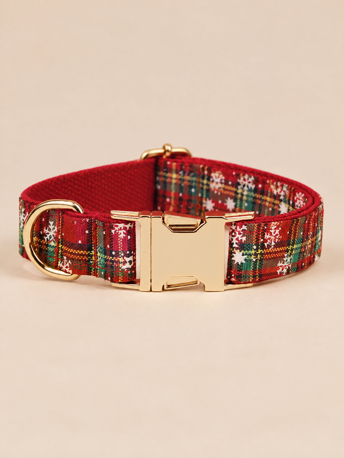 Christmas Plaid Snowflake Pet Collar