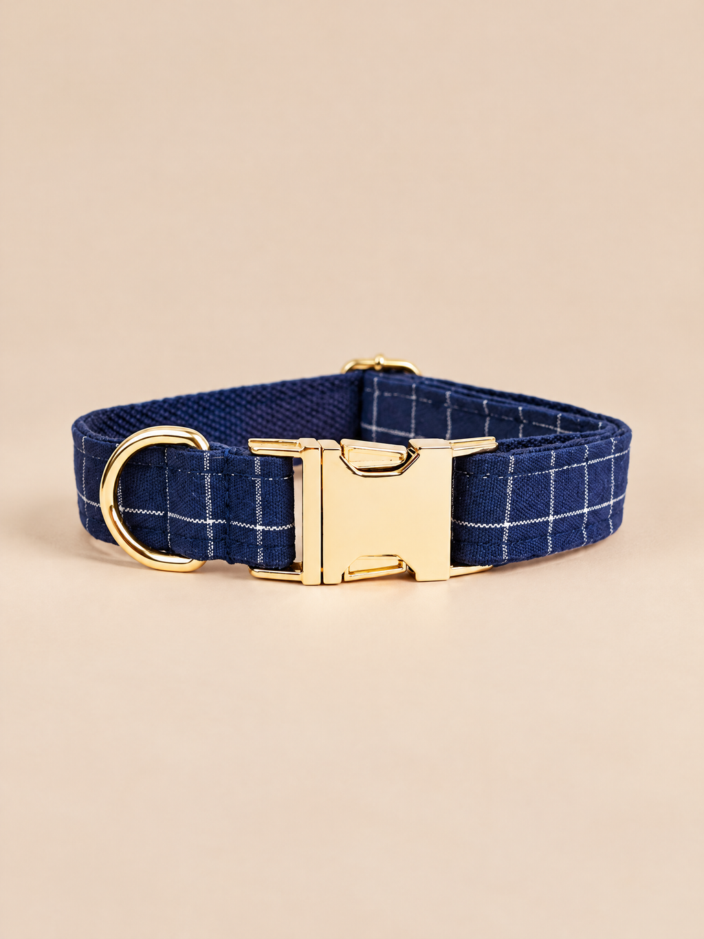 Heritage Plaid Dog Collar | Navy Blue