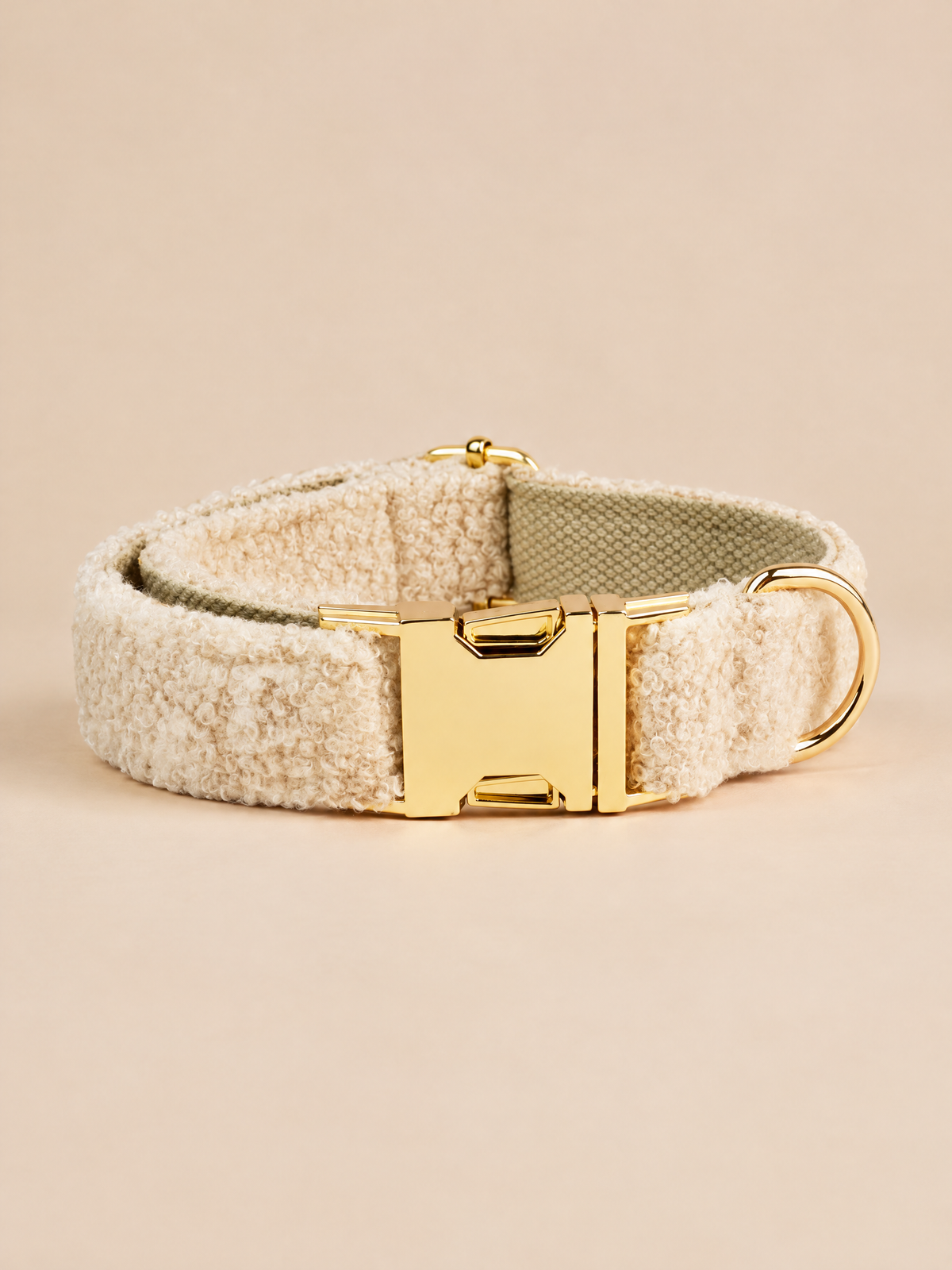 Teddy Bouclé Dog Collar | Oatmeal