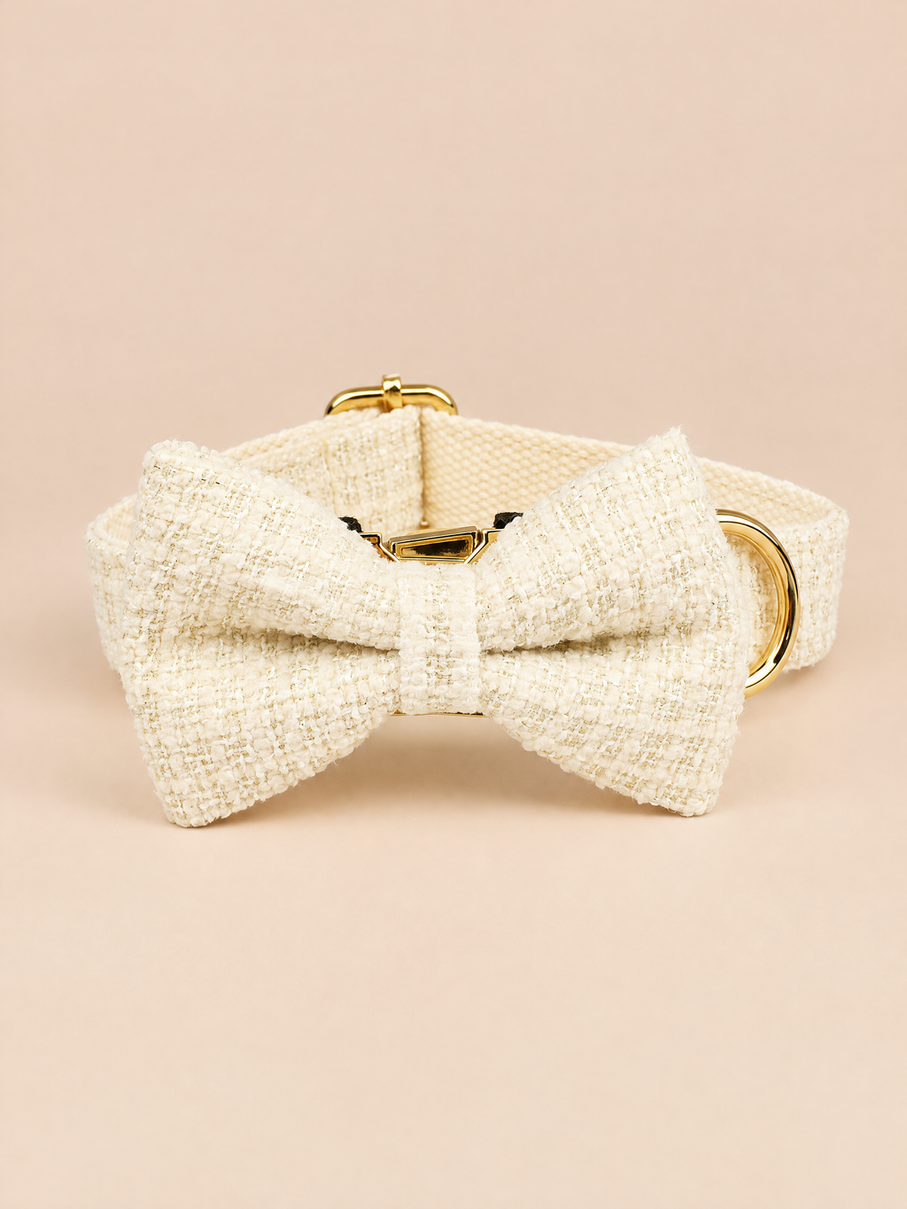 Luxury Tweed Dog Collar | White