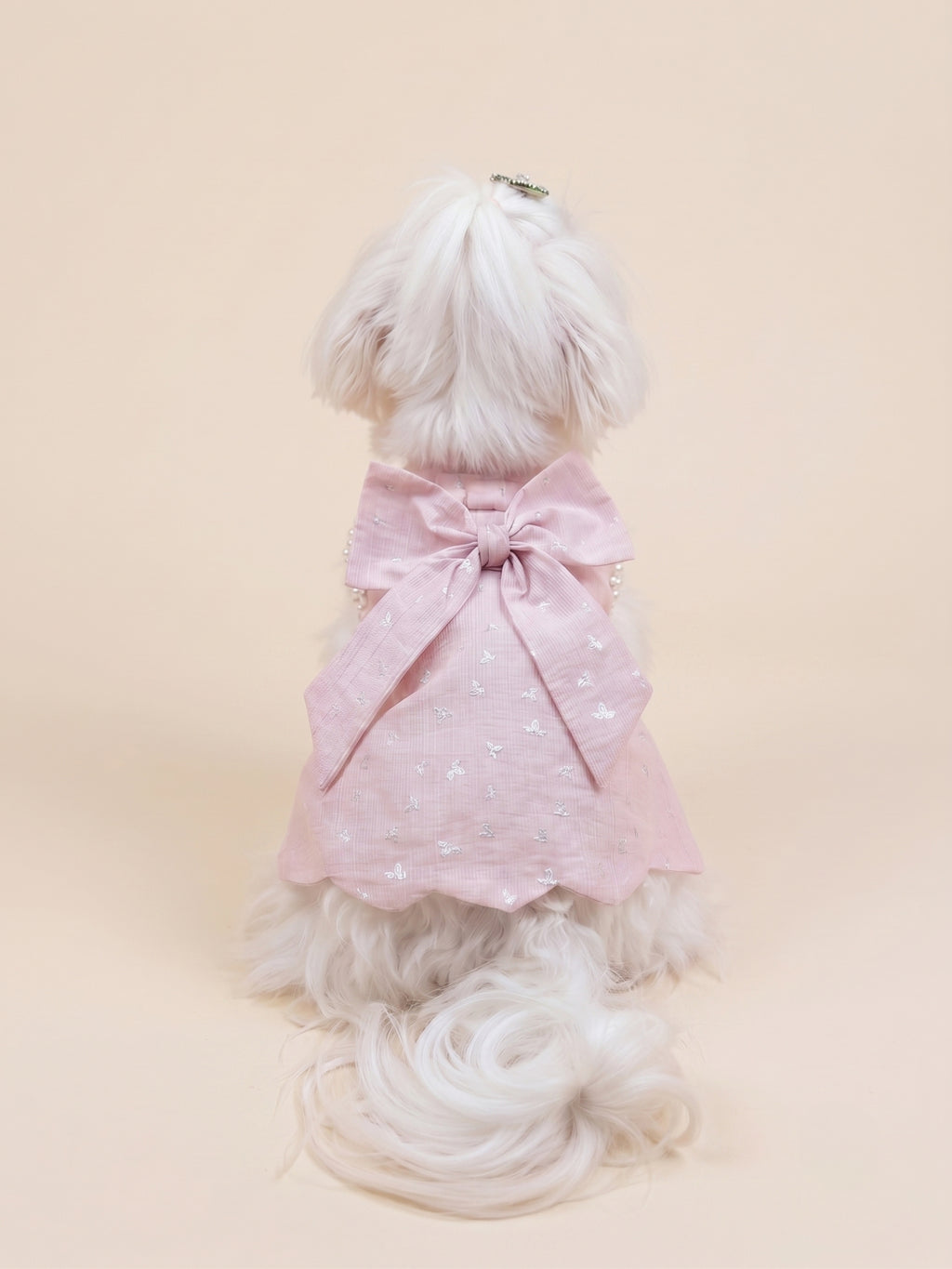 Dog Starry Sky Polka Dot Dress | Pink