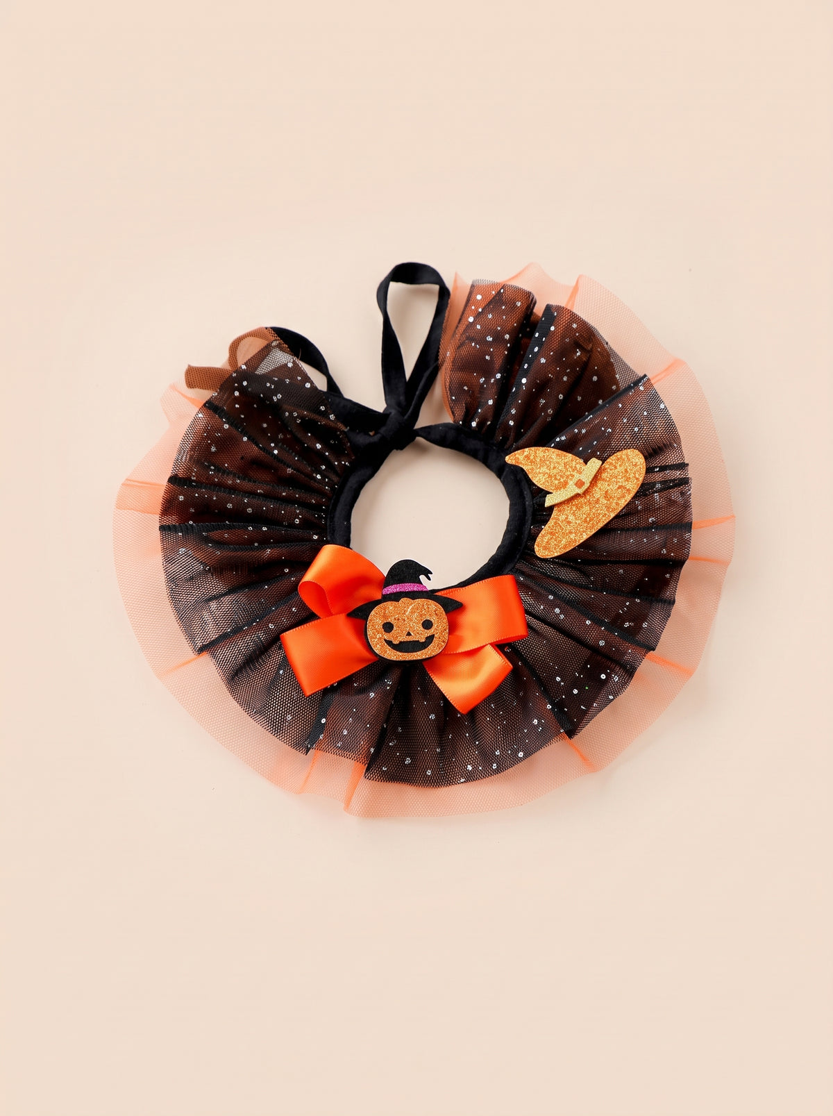 Halloween Witch & Pumpkin Pet Ruff Collar