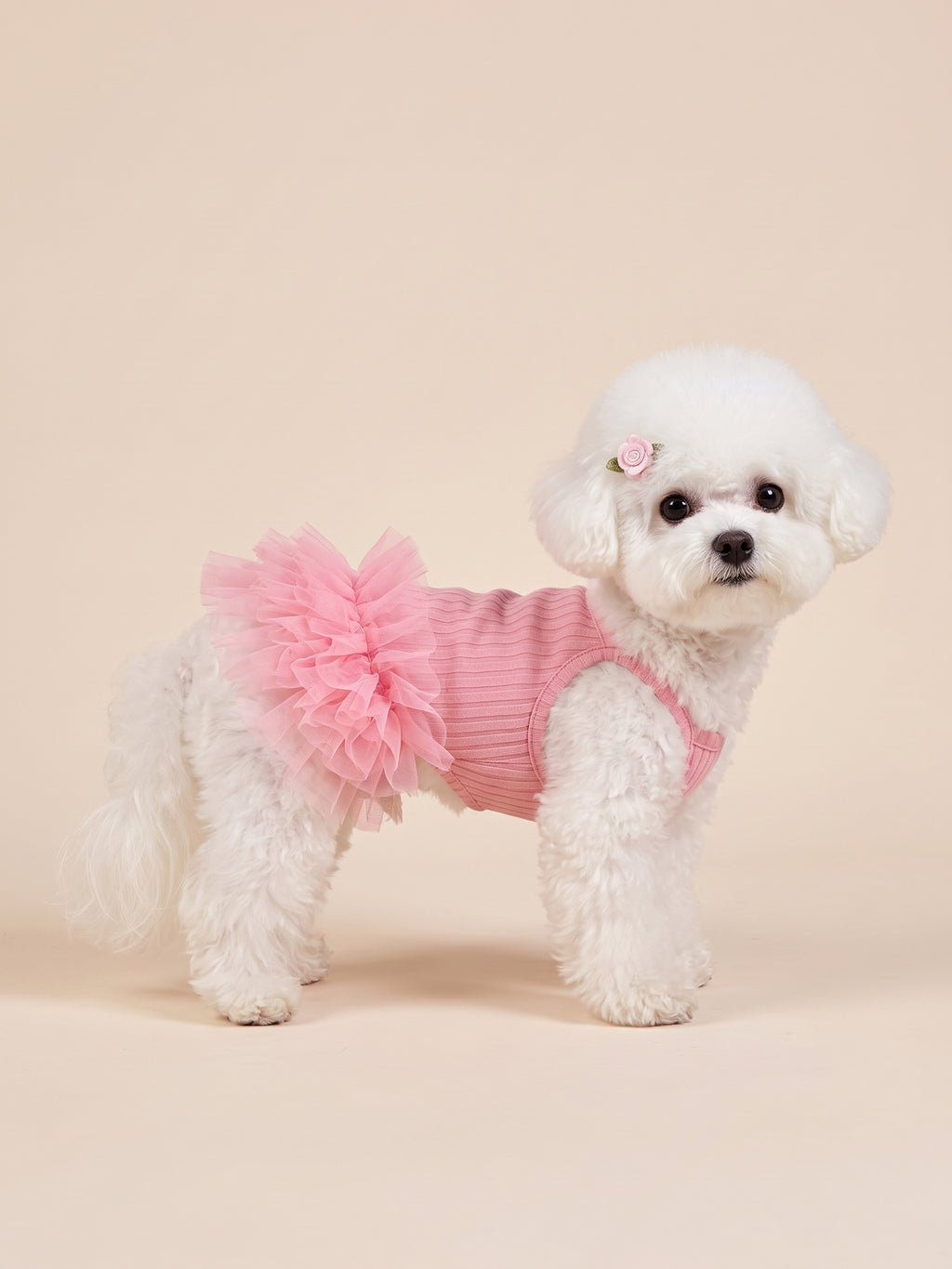 Dog Pink Ribbed Tutu Dress | Pink