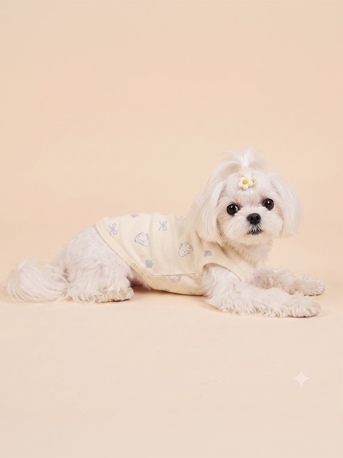 Dog Bunny Vest Tank Pajama | Biege