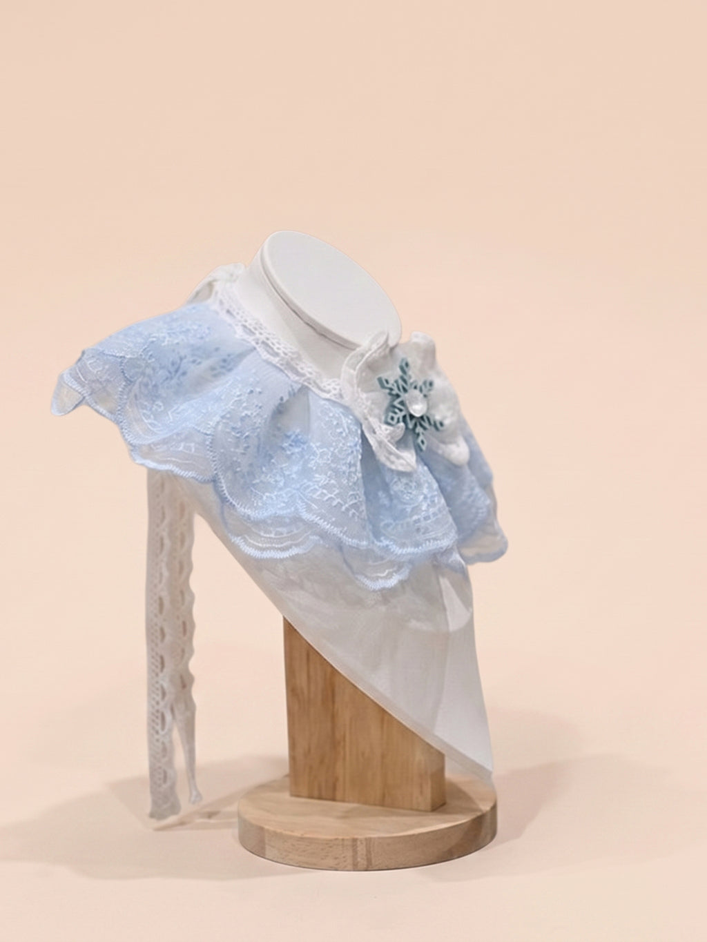 Dog & Cat Snowy Azure Lace Pet Collar