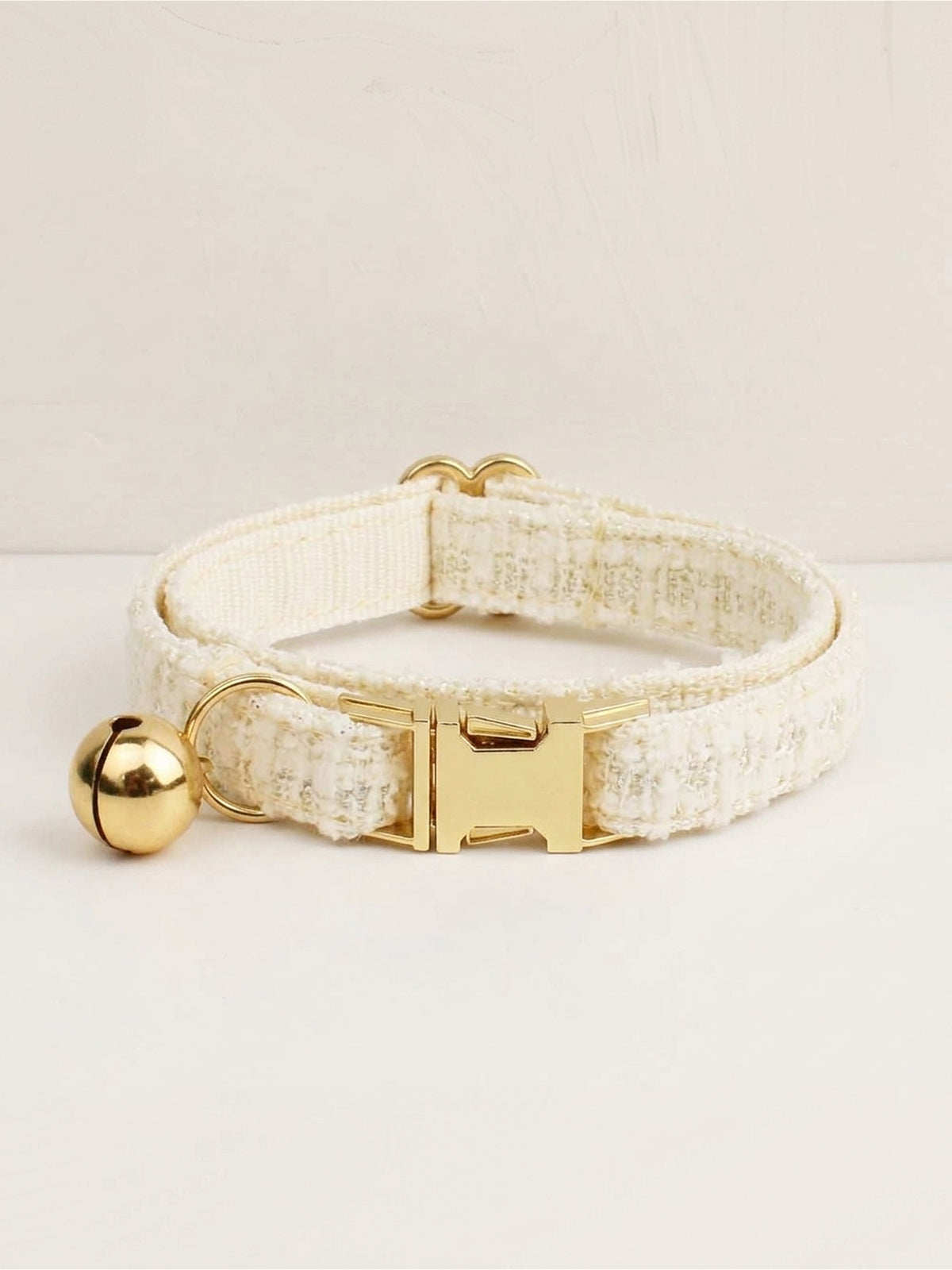 Customizable Tweed Bow Charm Dog Collar