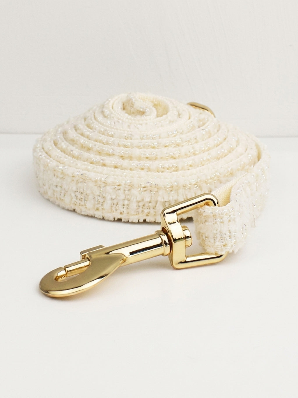 Customizable Tweed Bow Charm Dog Collar