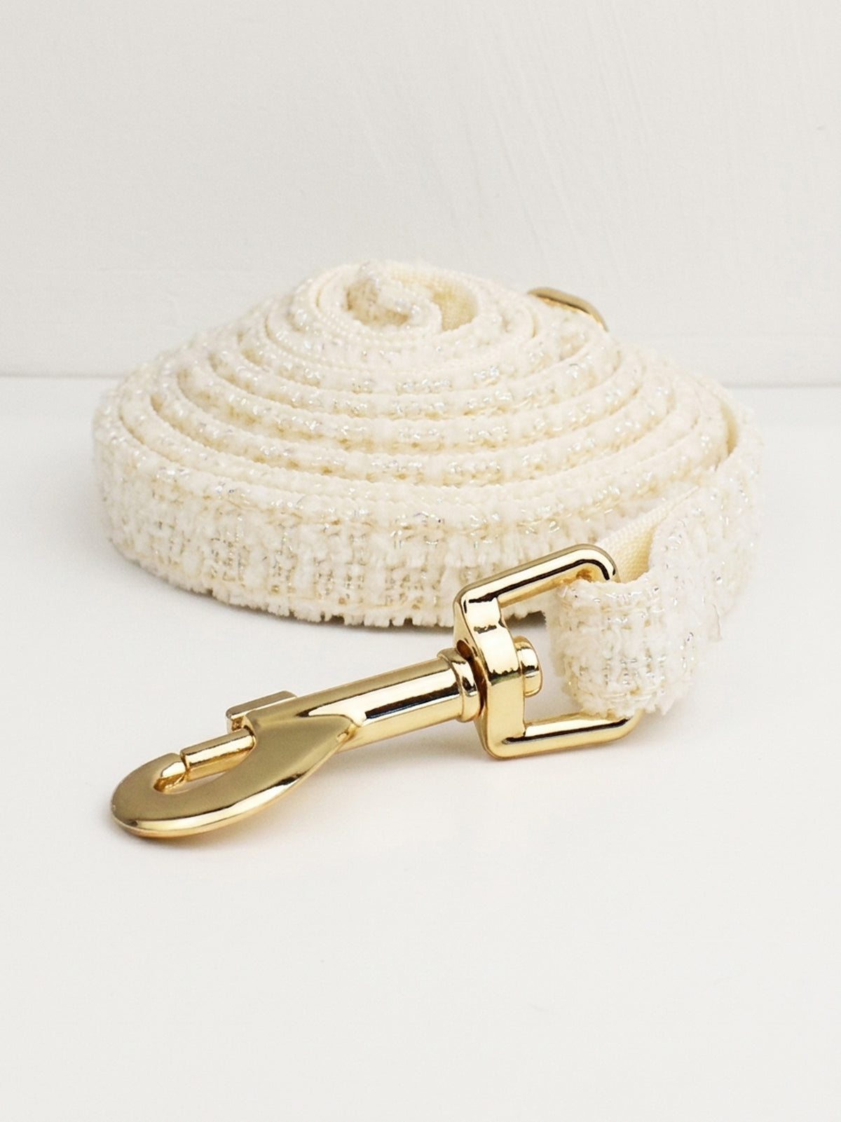 Customizable Tweed Bow Charm Dog Collar