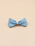 Dog Polka Dot Pearl Bow Clip | Blue